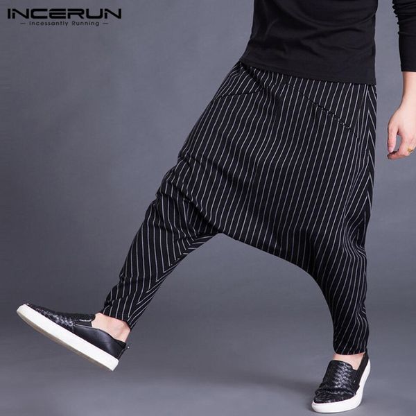 2019 s-5xl men trousers joggers stripe casual loose elastic waist drop crotch streetwear harem pants men hip-hop pantalon hombre, Black
2019 s-5xl men trousers joggers stripe casual loose elastic waist drop crotch streetwear harem pants men hip-hop pantalon hombre, Black