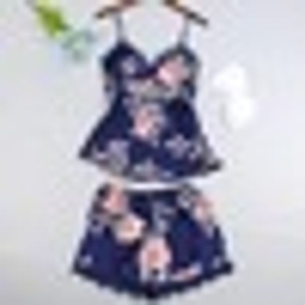 women lace silk sets new design floral print v-neck suspenders nightdress/pijamas sets #2, Blue;gray
women lace silk sets new design floral print v-neck suspenders nightdress/pijamas sets #2, Blue;gray