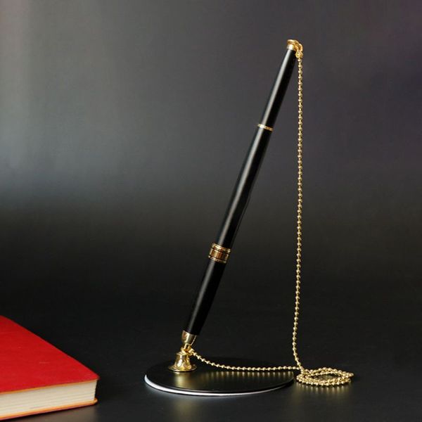 classic metal ballpoint pen secure chain attached base stand desk office counter signature pens stationery gift, Blue;orange
classic metal ballpoint pen secure chain attached base stand desk office counter signature pens stationery gift, Blue;orange