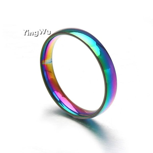 yingwu fashion jewelry 6mm colorful glare smooth rainbow ring stainless steel rings for women men gift 50pcs, Golden;silver
yingwu fashion jewelry 6mm colorful glare smooth rainbow ring stainless steel rings for women men gift 50pcs, Golden;silver