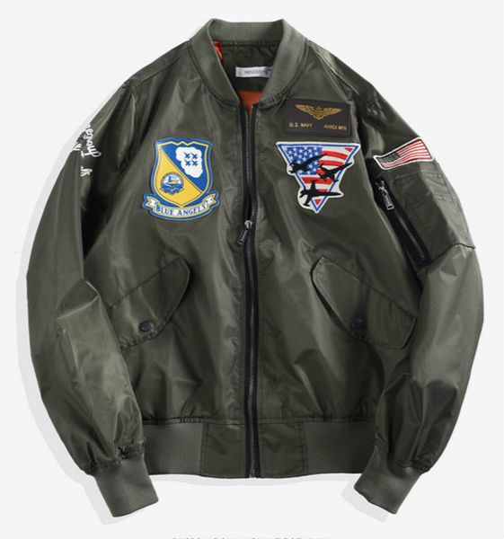 bomber jacket mens spring jackets men embroidery jaqueta masculina casaco masculino, Black;brown
bomber jacket mens spring jackets men embroidery jaqueta masculina casaco masculino, Black;brown