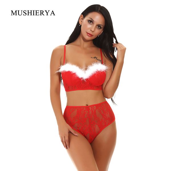 mushierya women strap lace spaghetti chemise briefs christmas lingerie push up bra set womens bras and underwear sets ly191222, Red;black
mushierya women strap lace spaghetti chemise briefs christmas lingerie push up bra set womens bras and underwear sets ly191222, Red;black