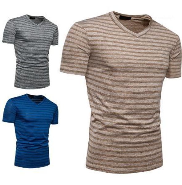 рубашки моды коротких рукава тройников полосатые щитовые v шея топы летней мужская одежда mens designer t, White;black