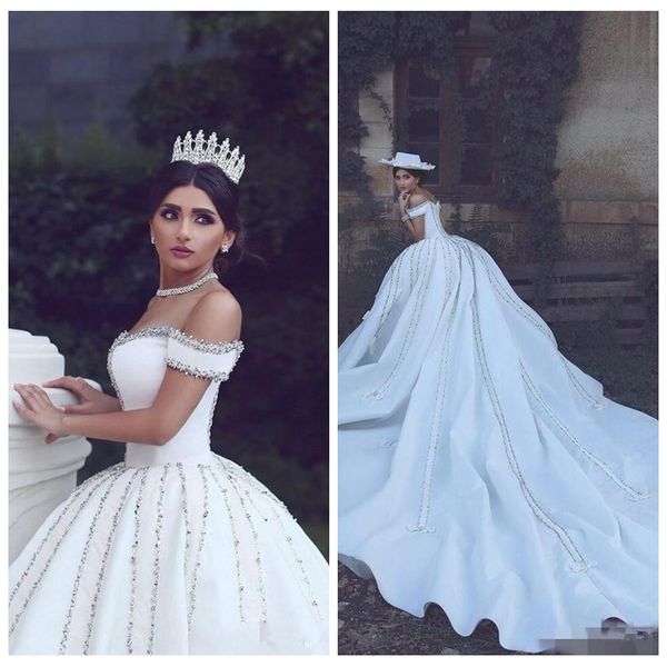 white satin wedding dresses bridal gowns 2019 bling long train off shoulder princess country wedding gowns vestidos de novia
white satin wedding dresses bridal gowns 2019 bling long train off shoulder princess country wedding gowns vestidos de novia