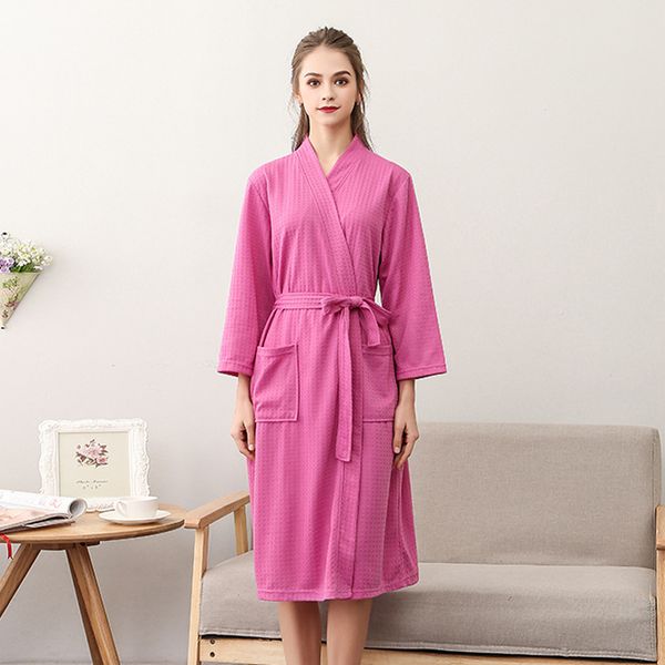 women's sleepwear summer women bathrobe comfortable robes waffle nightgown kimono bride dressing gown homewear, Black;red
women's sleepwear summer women bathrobe comfortable robes waffle nightgown kimono bride dressing gown homewear, Black;red