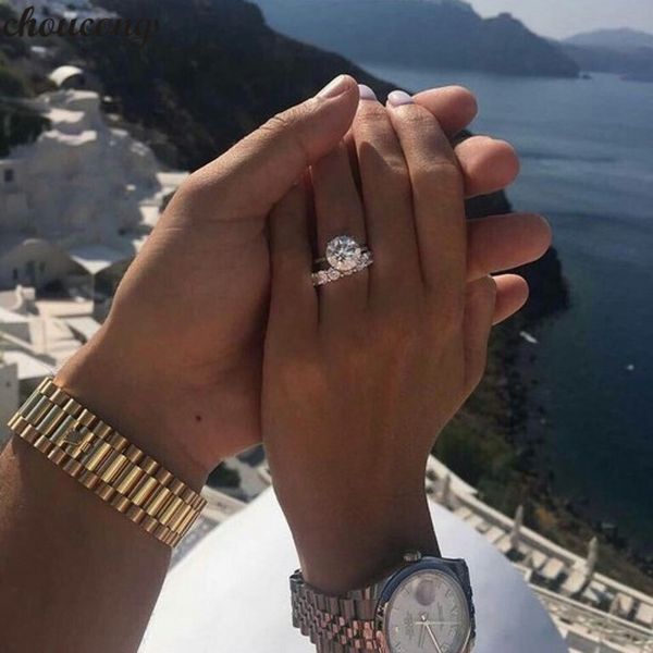 choucong elegant promise ring set 925 sterling silver 3ct 5a zircon cz party wedding band rings for women solitaire jewelry gift, Slivery;golden
choucong elegant promise ring set 925 sterling silver 3ct 5a zircon cz party wedding band rings for women solitaire jewelry gift, Slivery;golden