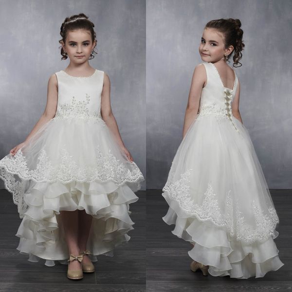 tiered hi lo flower girls dresses toddler a line appliques children pageant dress christmas ruffles girls first communion gowns, White;blue
tiered hi lo flower girls dresses toddler a line appliques children pageant dress christmas ruffles girls first communion gowns, White;blue