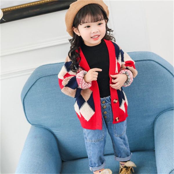 baby girl clothes cotton sweater 2018 autumn new korean children's clothing boy casual cardigan girls diamond lattice sweater, Blue
baby girl clothes cotton sweater 2018 autumn new korean children's clothing boy casual cardigan girls diamond lattice sweater, Blue