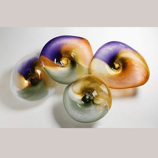 beautiful murano glass wall art lamp blown glass art wall plates for l room decoration wedding