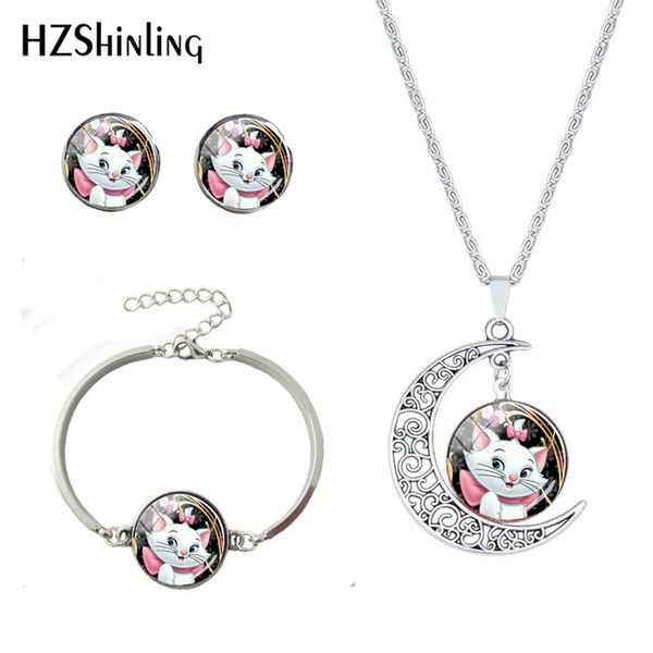 2020 new fashion marie cats cartoon pattern necklace bracelet earrings glass pendant for chilren jewelry, Slivery;golden
2020 new fashion marie cats cartoon pattern necklace bracelet earrings glass pendant for chilren jewelry, Slivery;golden