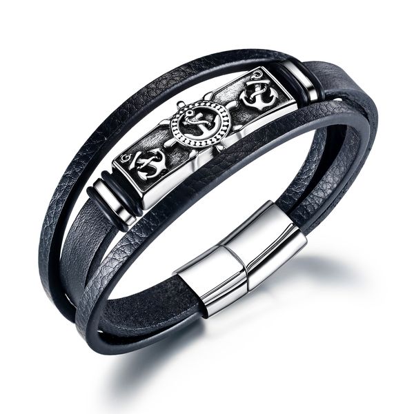 mens for bracelets black sliver stainless steel anchor punk bracelets pu leather titanium hand chain mens jewelry for gifts, Golden;silver
mens for bracelets black sliver stainless steel anchor punk bracelets pu leather titanium hand chain mens jewelry for gifts, Golden;silver
