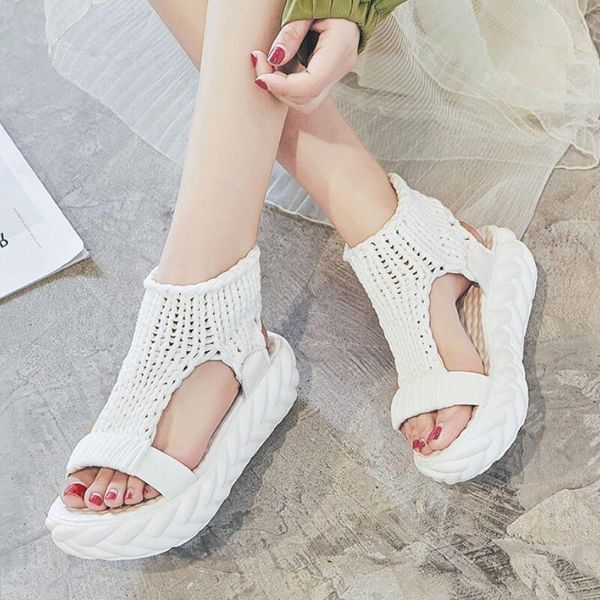 women thick heel sandals summer platform shoes ladies hand-woven flat zapatos mujer sandalias, Black
women thick heel sandals summer platform shoes ladies hand-woven flat zapatos mujer sandalias, Black