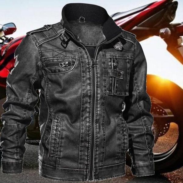 cool autumn men fashion faux leather stand collar casual motorcycle biker jacket coat
cool autumn men fashion faux leather stand collar casual motorcycle biker jacket coat