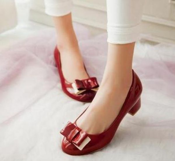 2019 women's shoes in spring and autumn with new style middle heel coarse heel round head bowknot@5089, Black
2019 women's shoes in spring and autumn with new style middle heel coarse heel round head bowknot@5089, Black