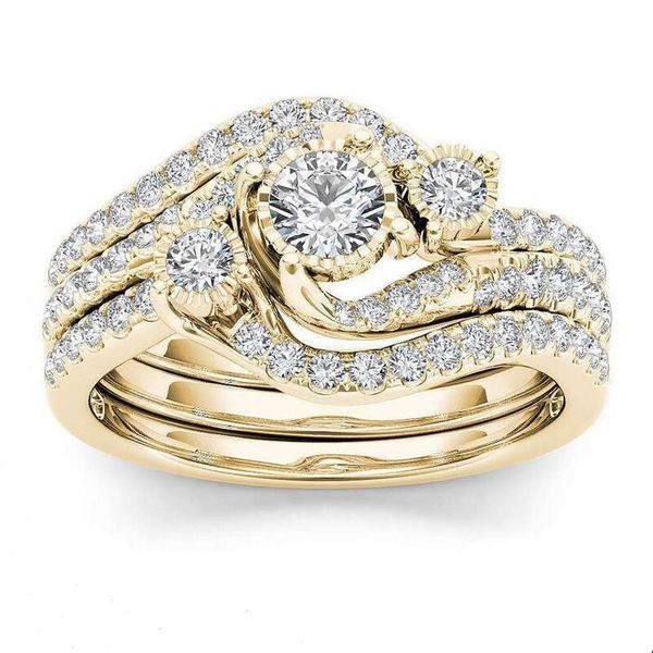 new design luxury gold zircon women ring set 3pcs full diamante rhinestone inlaid trendy wedding band alibaba express, Slivery;golden
new design luxury gold zircon women ring set 3pcs full diamante rhinestone inlaid trendy wedding band alibaba express, Slivery;golden