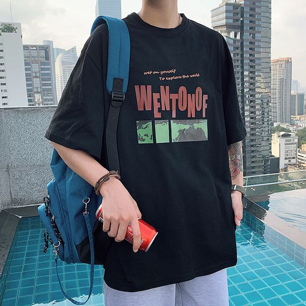 short-sleeved men tide brand harajuku tide ins fifth port on the korean wind wild loose clothes short-sleeve t-shirt summer body, White;black
short-sleeved men tide brand harajuku tide ins fifth port on the korean wind wild loose clothes short-sleeve t-shirt summer body, White;black