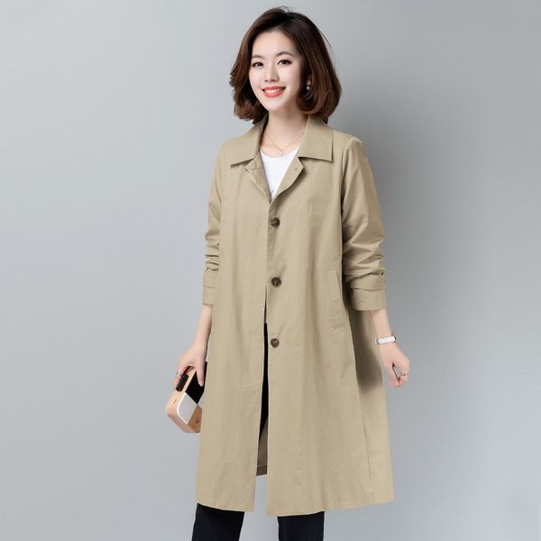 2020 new long windbreaker korean fashion leisure simple spring and autumn atmosphere coat women, Tan;black
2020 new long windbreaker korean fashion leisure simple spring and autumn atmosphere coat women, Tan;black