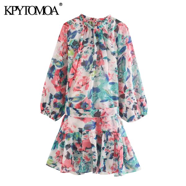 kpytomoa women 2020 chic fashion floral print ruffled chiffon mini dress vintage long sleeve with lining female dresses vestidos, Black;gray
kpytomoa women 2020 chic fashion floral print ruffled chiffon mini dress vintage long sleeve with lining female dresses vestidos, Black;gray
