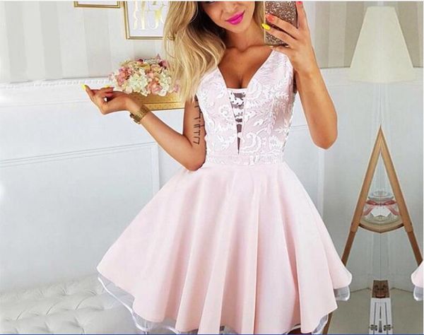 pink v neck short homecoming dresses 2020 appliqued mini knee length graduation cocktail gowns sweet 16 party prom dress bc2431, Red
pink v neck short homecoming dresses 2020 appliqued mini knee length graduation cocktail gowns sweet 16 party prom dress bc2431, Red