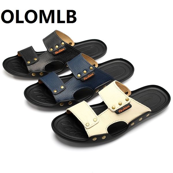 slippers genuine leather sandals mens outdoor summer anti-slippery casual flip flops beach male men, Black
slippers genuine leather sandals mens outdoor summer anti-slippery casual flip flops beach male men, Black