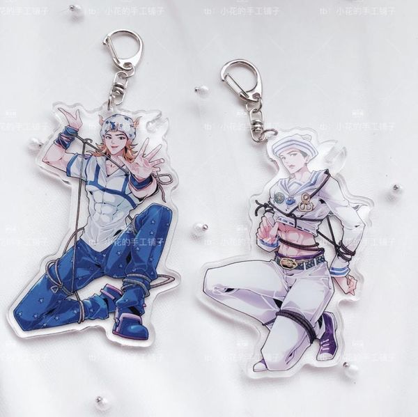 anime jojo's bizarre adventure golden wind higashikata josuke cosplay acrylic keychain bag pendant keyring bobbin winder 10cm, Silver
anime jojo's bizarre adventure golden wind higashikata josuke cosplay acrylic keychain bag pendant keyring bobbin winder 10cm, Silver