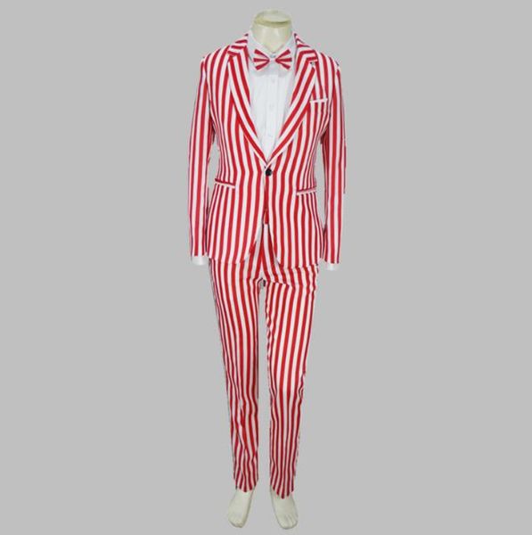 jacket + pants new red and white stripes suit luxury personality suits male party blazers men wedding suit men fashion slim coat, White;black
jacket + pants new red and white stripes suit luxury personality suits male party blazers men wedding suit men fashion slim coat, White;black