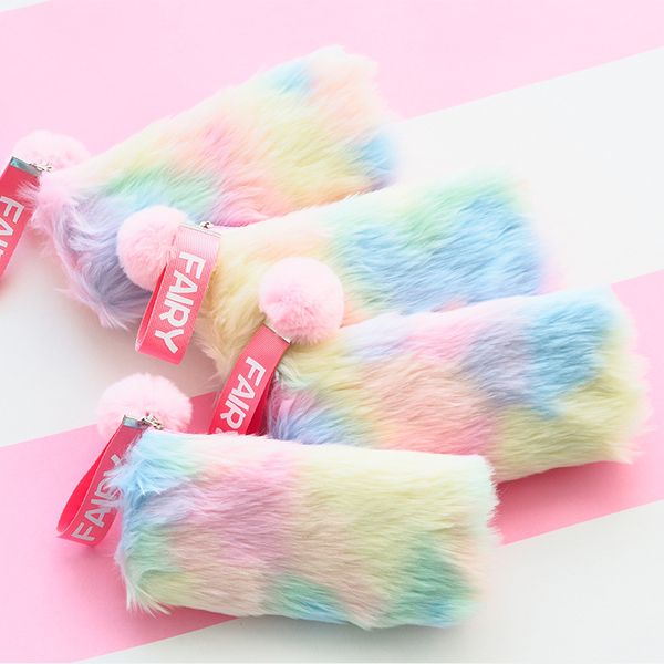 creative school pencil case cute rainbow plush pen bag kawaii stationery office school supplies korean stationery
creative school pencil case cute rainbow plush pen bag kawaii stationery office school supplies korean stationery