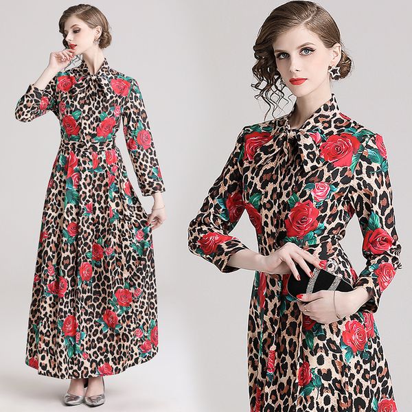 luxury vintage leopard bow runway dress plus size spring autumn rose printed party prom plus size ladies long sleeve maxi shirt dresses, Black;gray
luxury vintage leopard bow runway dress plus size spring autumn rose printed party prom plus size ladies long sleeve maxi shirt dresses, Black;gray