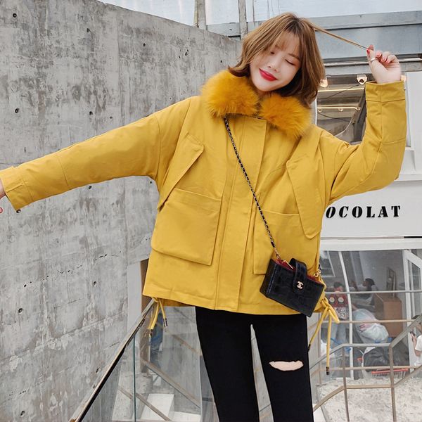 pie to overcome short paragraph large size women's clothing 2020 winter new pocket street cotton coat female big fur collar l494, Black
pie to overcome short paragraph large size women's clothing 2020 winter new pocket street cotton coat female big fur collar l494, Black