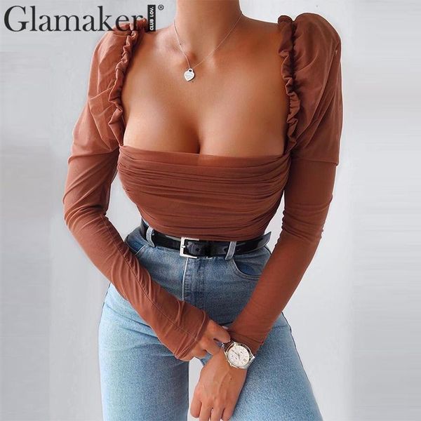 glamaker puff long sleeve blouse women nightclub pleated female chic mesh streetwear square neck fashion vintage blouse, White
glamaker puff long sleeve blouse women nightclub pleated female chic mesh streetwear square neck fashion vintage blouse, White
