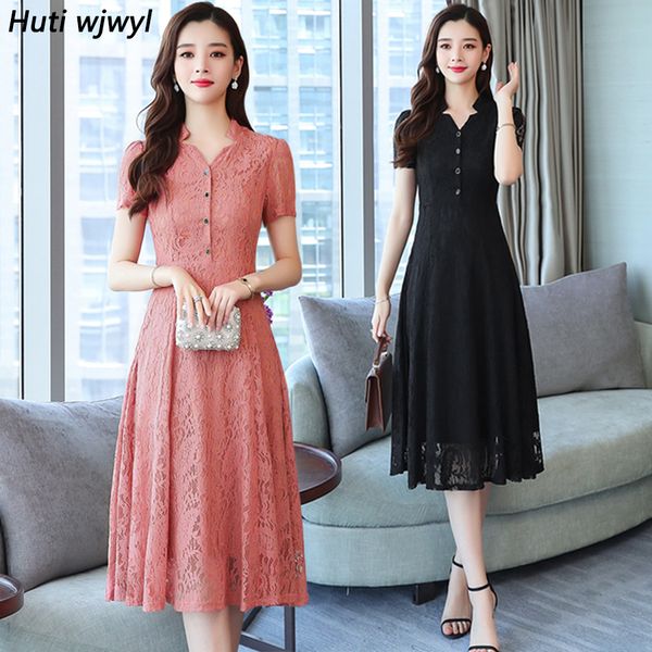 2019 summer 3xl plus size vintage lace midi dresses women bodycon korean black dress short sleeve elegant runway vestidos, Black;gray
2019 summer 3xl plus size vintage lace midi dresses women bodycon korean black dress short sleeve elegant runway vestidos, Black;gray