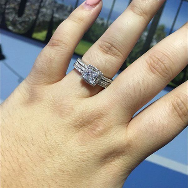 fashion women silver color shiny zircon square bridal ring ste for female wedding ring engagement party gift jewelry, Golden;silver
fashion women silver color shiny zircon square bridal ring ste for female wedding ring engagement party gift jewelry, Golden;silver