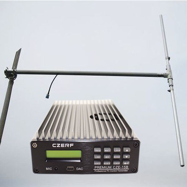 

hipping czh-15b cze-15b fu-15b 15w fm radio transmitter + dp100 dipole hign gain antenna station kit for church car home light show