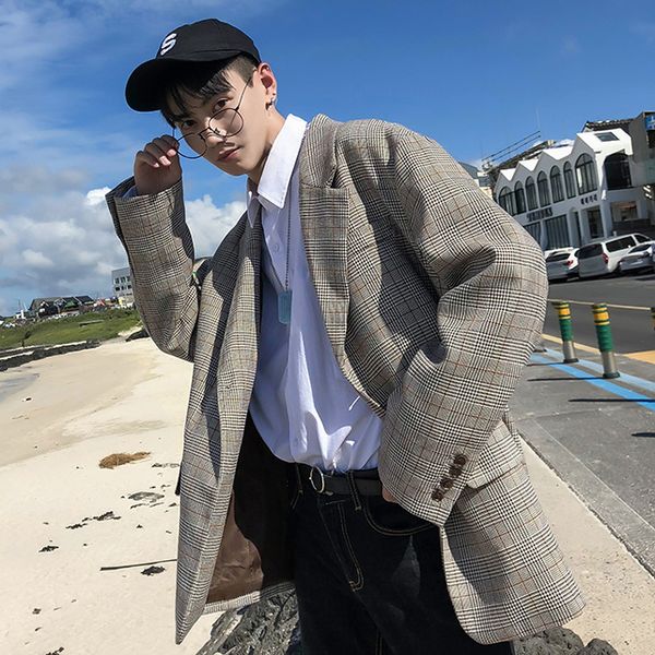 2019 spring and autumn new korean version of the striped lattice loose casual small suit fashion england style single, White;black
2019 spring and autumn new korean version of the striped lattice loose casual small suit fashion england style single, White;black