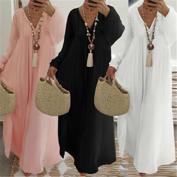 uk women lace v neck long sleeve ladies holiday maxi kaftan dress plus size s-5xl, Black;gray
uk women lace v neck long sleeve ladies holiday maxi kaftan dress plus size s-5xl, Black;gray