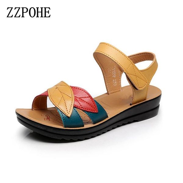 zzpohe summer new mother sandals soft bottom anti-skid middle-aged fashion woman sandals flat comfortable women's shoes 35 41, Black
zzpohe summer new mother sandals soft bottom anti-skid middle-aged fashion woman sandals flat comfortable women's shoes 35 41, Black