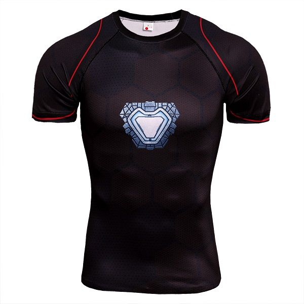 men's quick drying t-shirt short sleeve dry clothes owe fitness wear summer fitness runn sports t-shirt, Black;blue