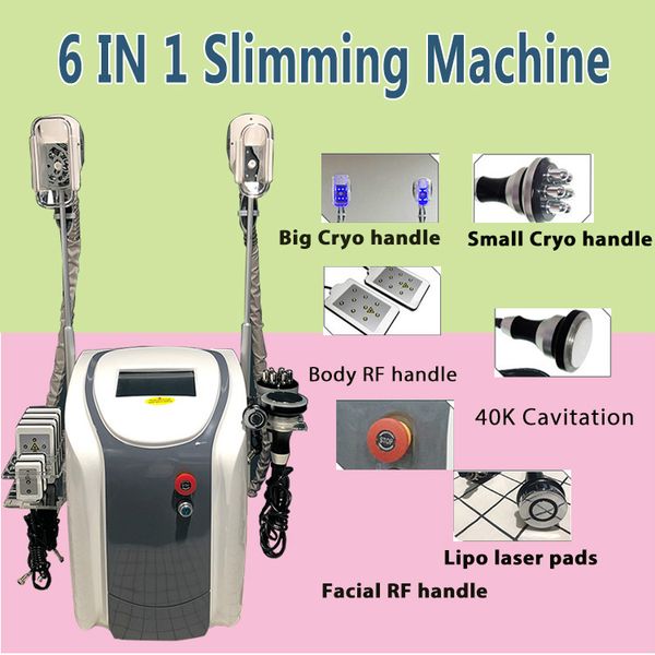 new 6 in 1 multi functioni 2 handles could work togeth cryo lipolysis fat e machine diode lipo laser cavitation rf slimming machine 
new 6 in 1 multi functioni 2 handles could work togeth cryo lipolysis fat e machine diode lipo laser cavitation rf slimming machine