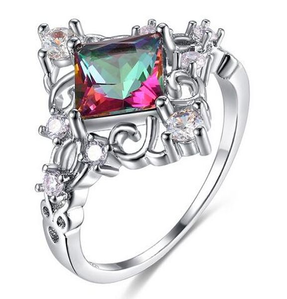 square colorful zircon wedding engagement rings for women personalized creative princess rings fashion party jewelry bague femme, Silver
square colorful zircon wedding engagement rings for women personalized creative princess rings fashion party jewelry bague femme, Silver