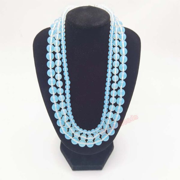 women jewelry natural stones 6 8 10mm round beads white opalite quartz necklace, Golden;silver
women jewelry natural stones 6 8 10mm round beads white opalite quartz necklace, Golden;silver