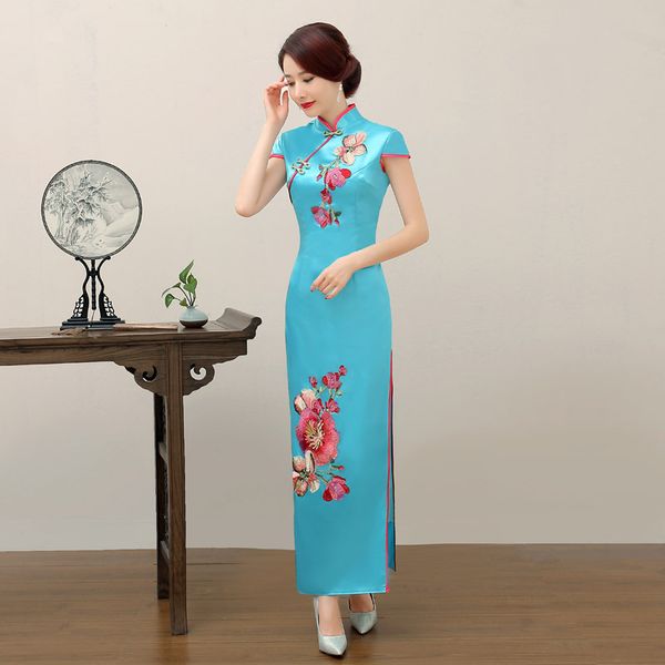s-4xl light blue woman elegant party long cheongsam vintage chinese style spring evening dress oriental qipao vestido plus size, Red
s-4xl light blue woman elegant party long cheongsam vintage chinese style spring evening dress oriental qipao vestido plus size, Red