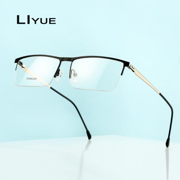 2020 men optical glasses frame eyeglasses transparent prescription myopia computer eye glass metal half screwless eyewear frames, Black
2020 men optical glasses frame eyeglasses transparent prescription myopia computer eye glass metal half screwless eyewear frames, Black