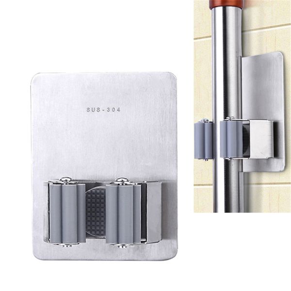 stainless steel mop broom holder wall mounted mop organizer storage rack clip housekeeper bathroom home storage convenience
stainless steel mop broom holder wall mounted mop organizer storage rack clip housekeeper bathroom home storage convenience