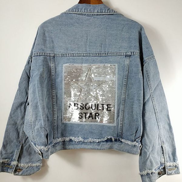women's jackets korean version of the loose five-pointed star sequins bat sleeve denim jacket coat female spring and autumn, Black;brown
women's jackets korean version of the loose five-pointed star sequins bat sleeve denim jacket coat female spring and autumn, Black;brown