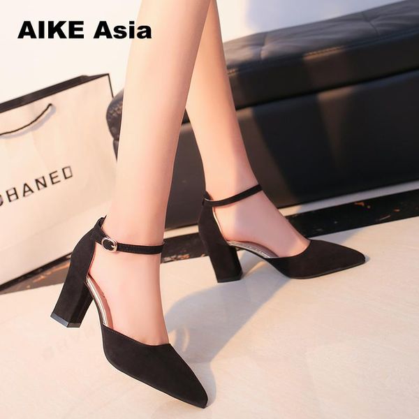 2019 summer women fashion high heel shoes comfortable flock buckle footwear women pumps female sandals party wedding shoes, Black
2019 summer women fashion high heel shoes comfortable flock buckle footwear women pumps female sandals party wedding shoes, Black