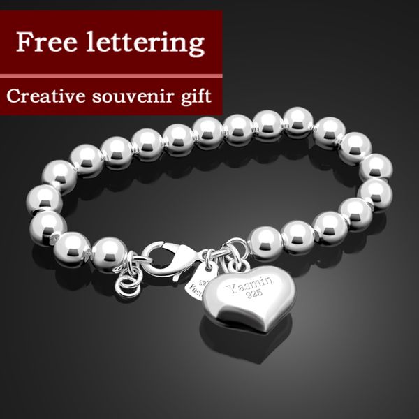 fashion 925 sterling silver heart-shaped bracelet.women bracelet solid silver.the girl is contracted ball bracelet.lady jewelry, Golden;silver
fashion 925 sterling silver heart-shaped bracelet.women bracelet solid silver.the girl is contracted ball bracelet.lady jewelry, Golden;silver