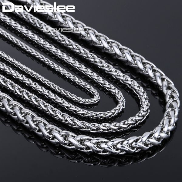 davieslee stainless steel necklace for men wheat link chain 3/4/5/6/8/10mm men's jewelry wholesale dropship dlknm11, Silver
davieslee stainless steel necklace for men wheat link chain 3/4/5/6/8/10mm men's jewelry wholesale dropship dlknm11, Silver
