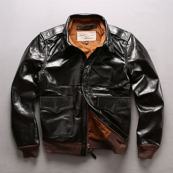 avirex fly 2019 new men's a2 pilot genune leather jacket real vegetable tannin cowskin casual jackets spring autumn russia coats, Black
avirex fly 2019 new men's a2 pilot genune leather jacket real vegetable tannin cowskin casual jackets spring autumn russia coats, Black