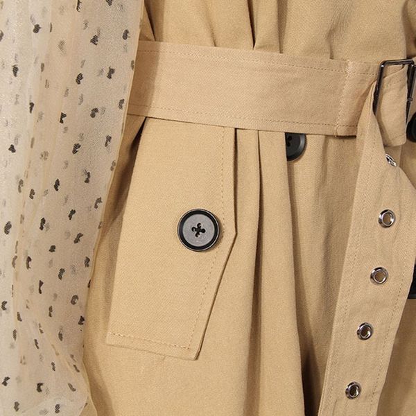 spring 2020 autumn woman patchwork polka dot lantern sleeve trench coat high waist lace up women windbreaker fashion coats s, Tan;black
spring 2020 autumn woman patchwork polka dot lantern sleeve trench coat high waist lace up women windbreaker fashion coats s, Tan;black