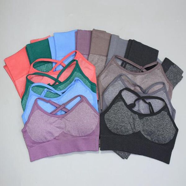 2pcs спортивные костюмы женщины бесшовные йога наборы бег фитнес спортивная gym высокой талией спорт леггинсы назад крест strappy бюстгальте 
2pcs спортивные костюмы женщины бесшовные йога наборы бег фитнес спортивная gym высокой талией спорт леггинсы назад крест strappy бюстгальте